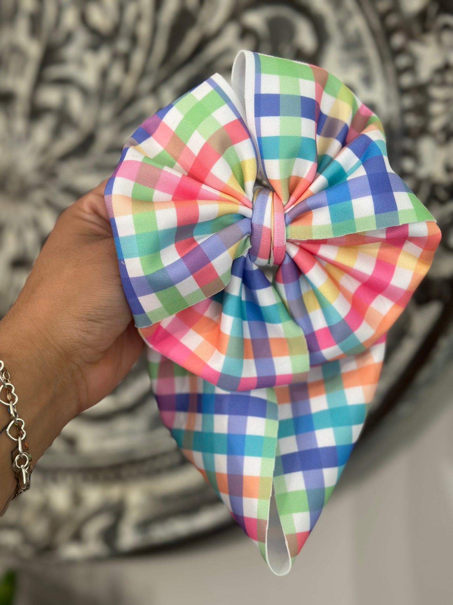 Easter Plaid Thin Scuba