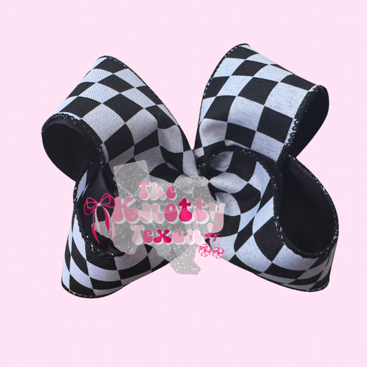 Checkered Ribbon Bow