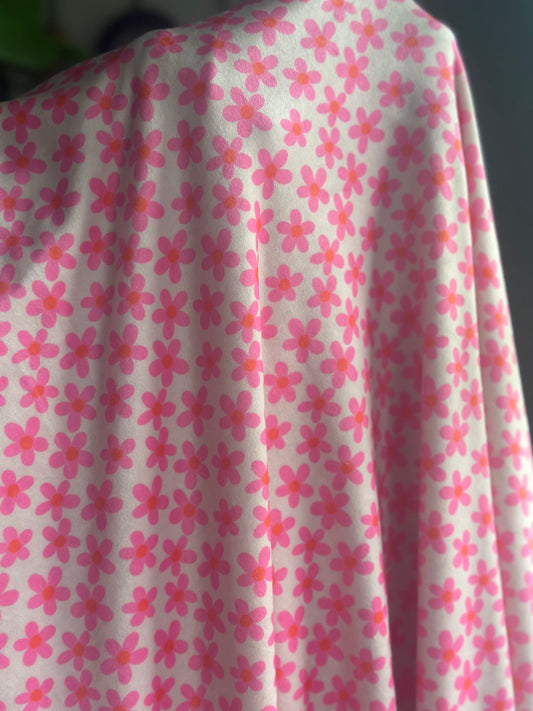 Pink and Orange Flowers (Velvet)